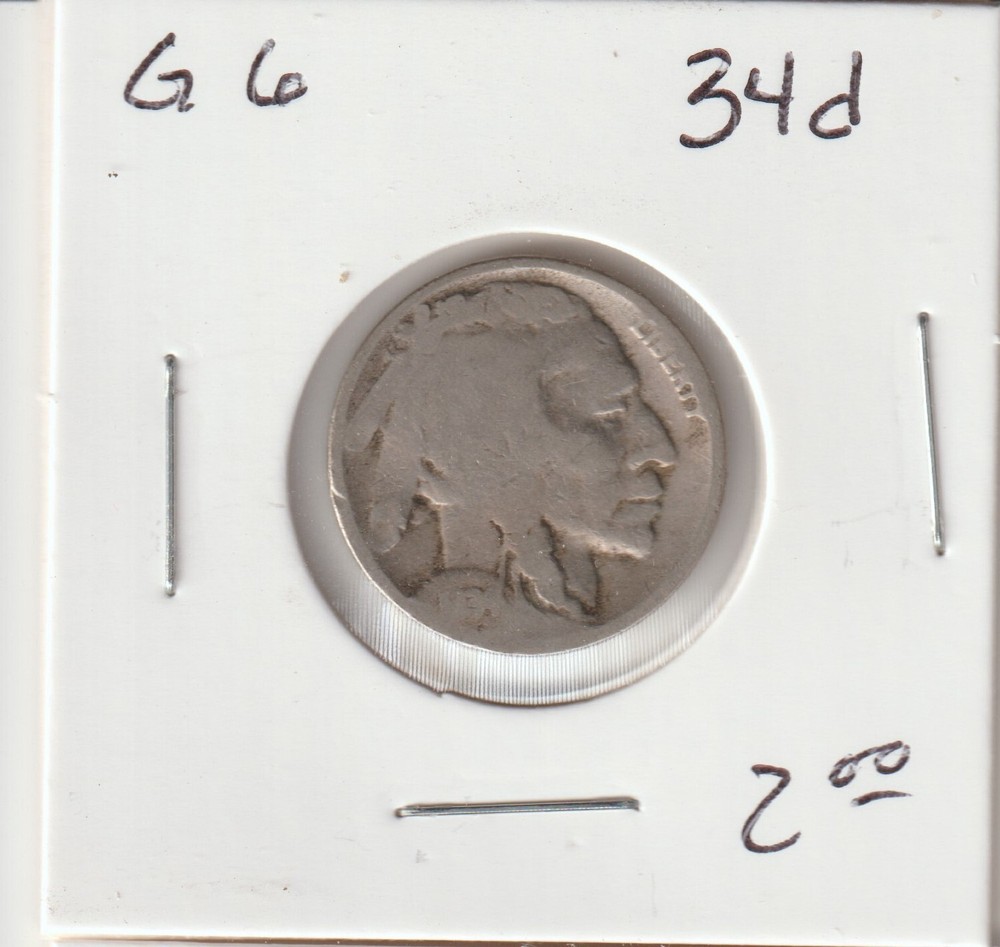 1934-D Buffalo Nickel @