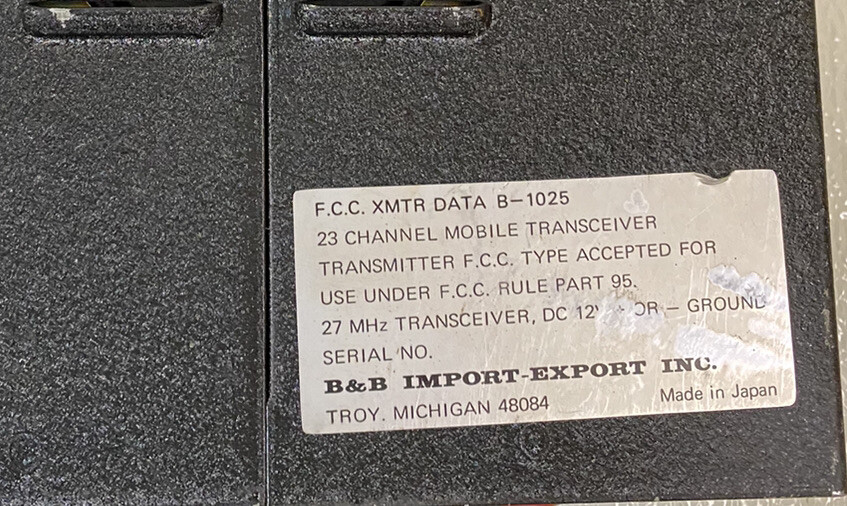 Alaron 23 Ch CB Mobile Transceiver Transmitter Model B1025