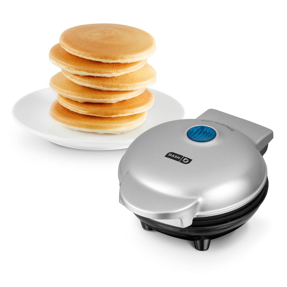 Dash Mini Maker Griddle - Compact for Creative 4 Inch, Silver
