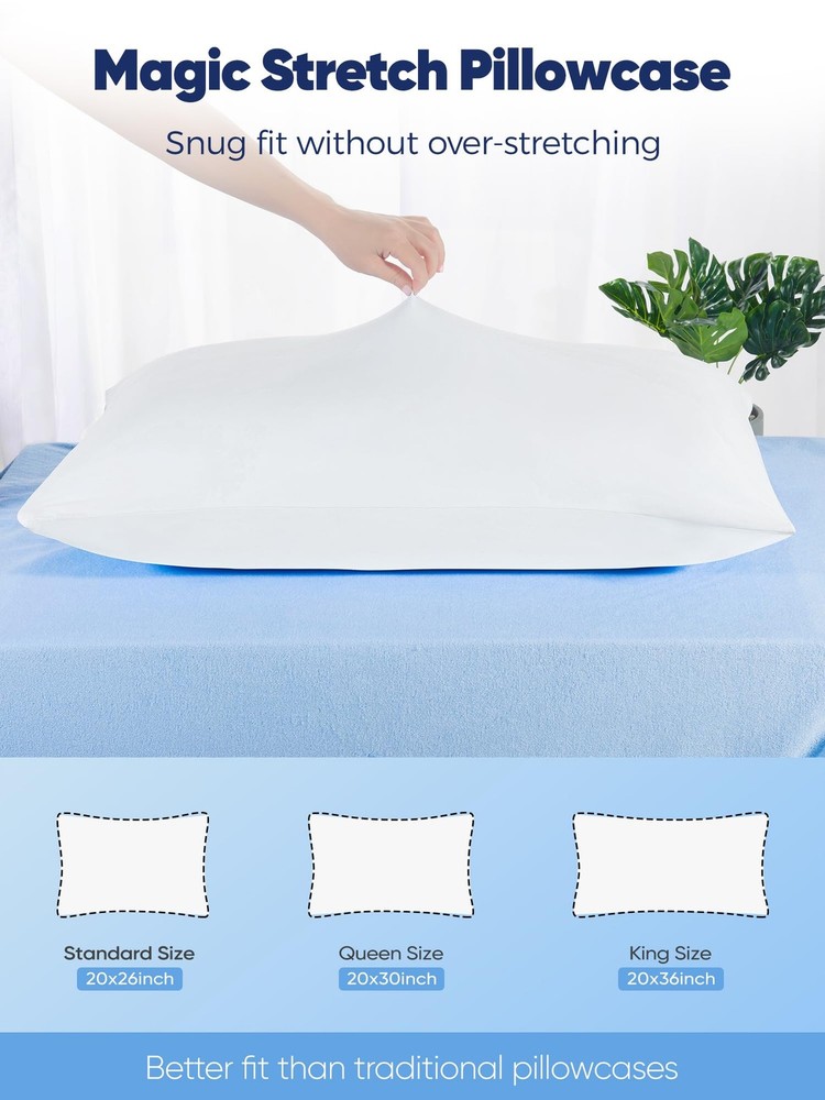 Cooling Pillow Cases, 2 Pack Arc-Chill Q-max 0.5 Cool King Size Summer Pillow...