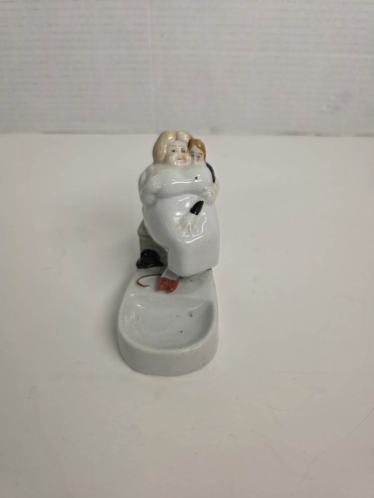 Vintage Ceramic Ring Dish Holder Fat Lady