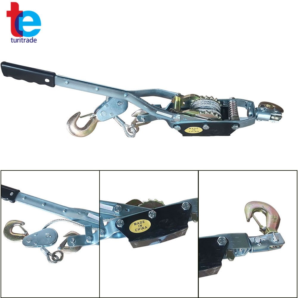 Heavy Duty Hand Power Cable Puller 4T Rachet Dual Gear Power Puller New