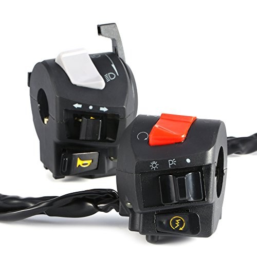 Motorcycle Handlebar Controller Switch, 2X Universal 12V DC 7/8'' Motorcycle