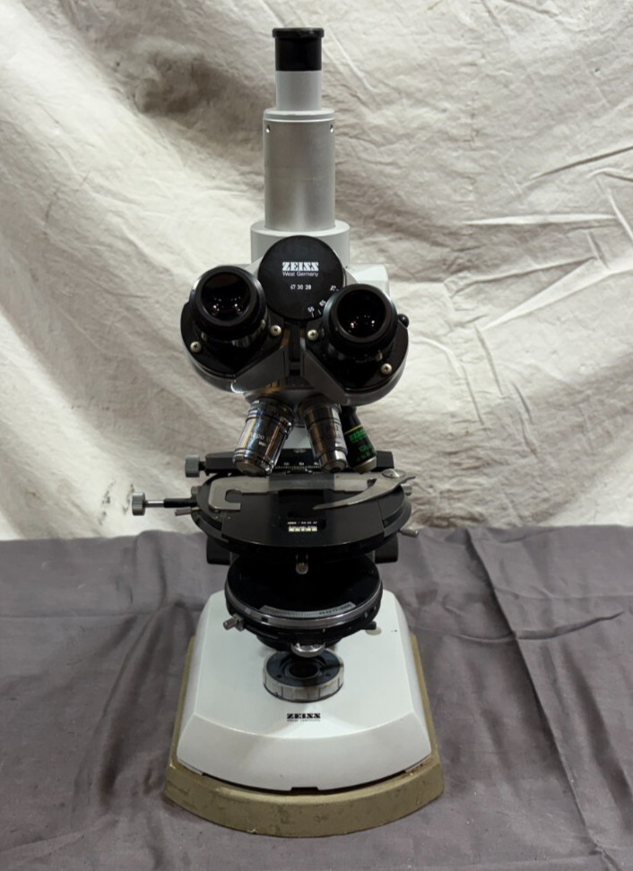 Zeiss West Germany Binocular/Monocula 3x Oculars 3x Objectives Light Microscope