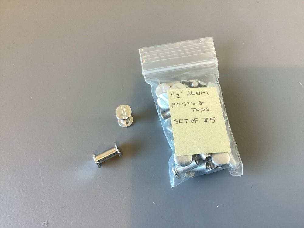 Aluminum Binding Posts 1/2” Long Books Pads