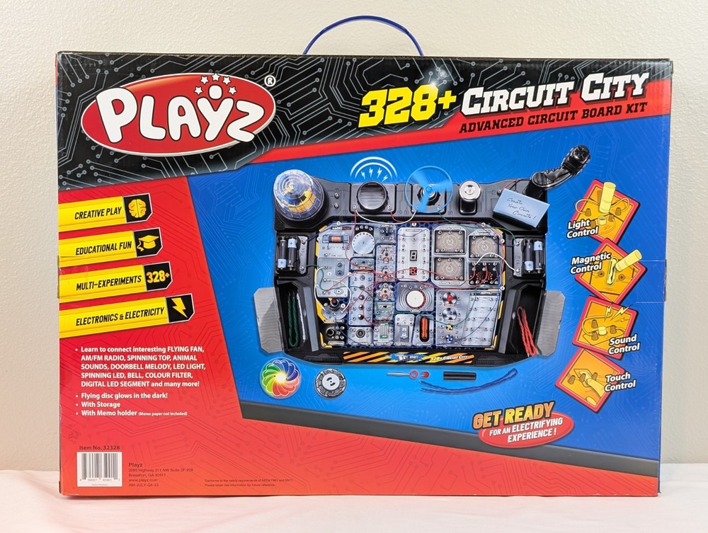 Playz Advanced Electrical Circuit Board Engineering Kit Kids 328+ STEM Science