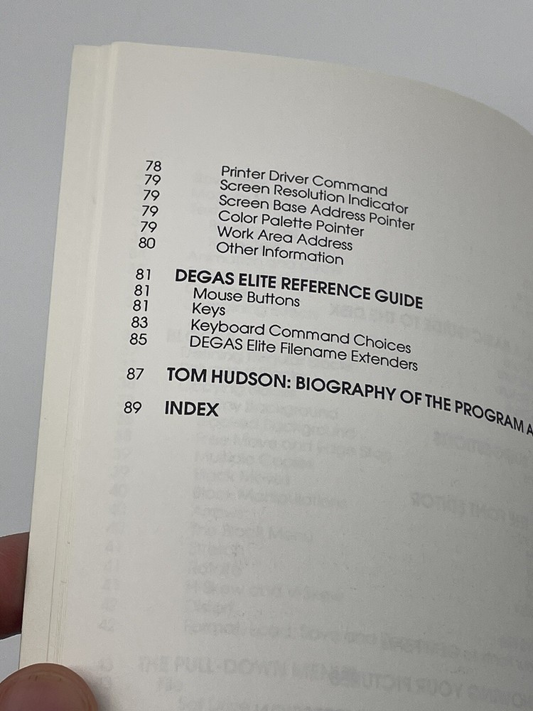 ATARI ST 1986 DEGAS Graphics Elite Book Integral Solutions Batteries Included