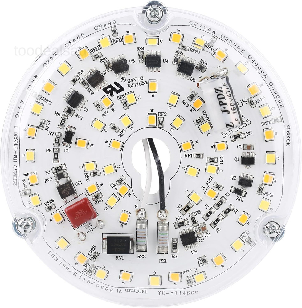 4“ 18W Color Changeable Ceiling Fan LED Light Replacement, White