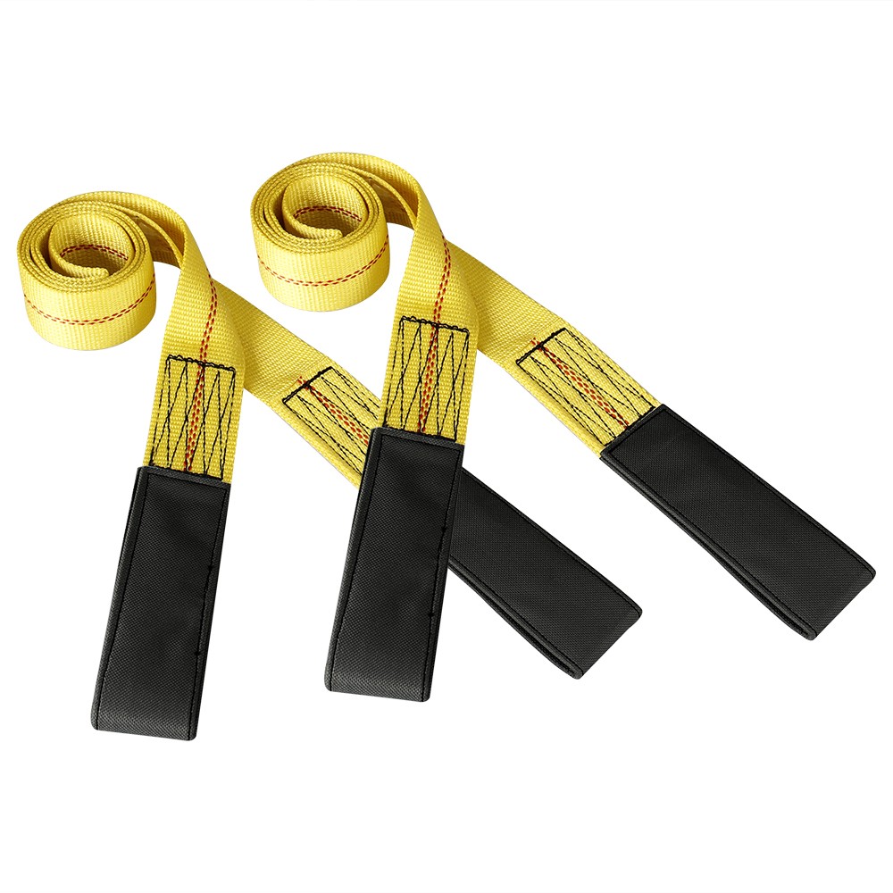 2 Pack 2" 6FT Webbing Lifting Sling Heavy Duty Polyester Lifting Towing Strap