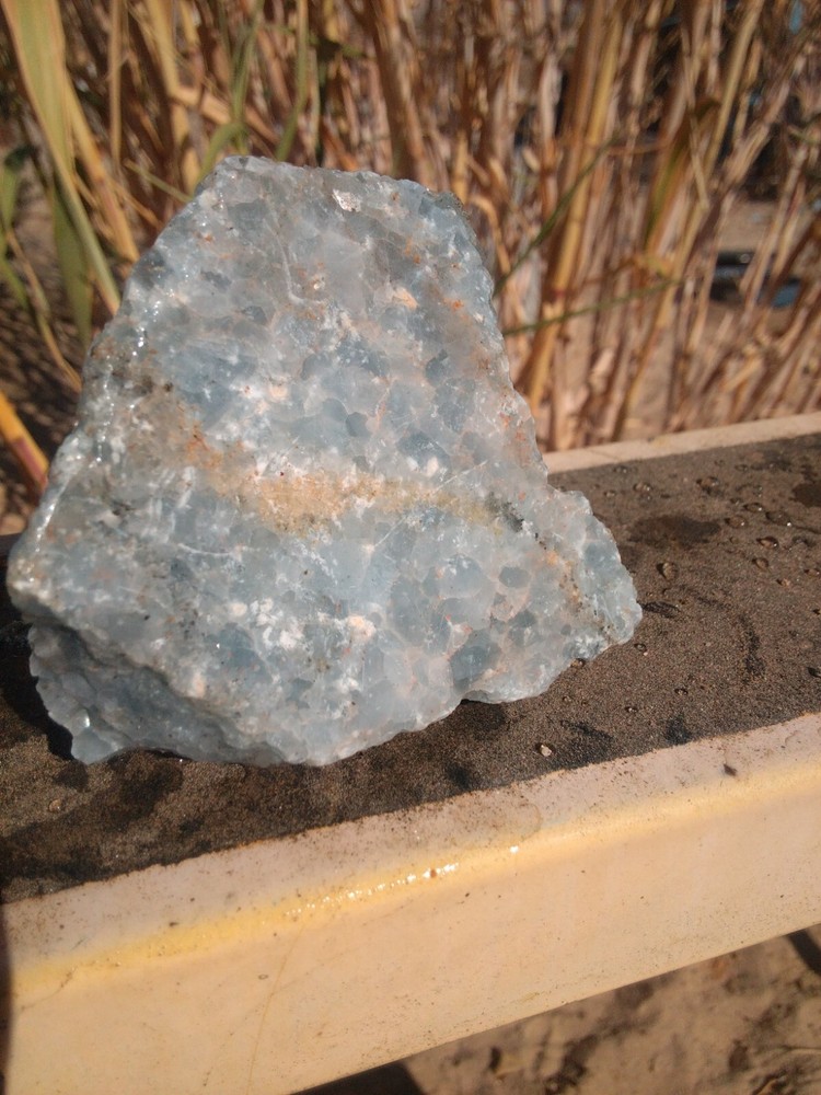 Blue Calcite Specimen Rough Collection Piece Or Slab N Cab