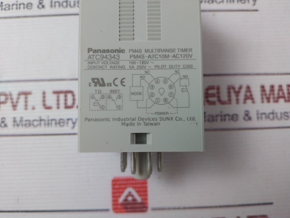 Panasonic PM4S-A2C10M-AC120V Multirange Timer 5A 250V