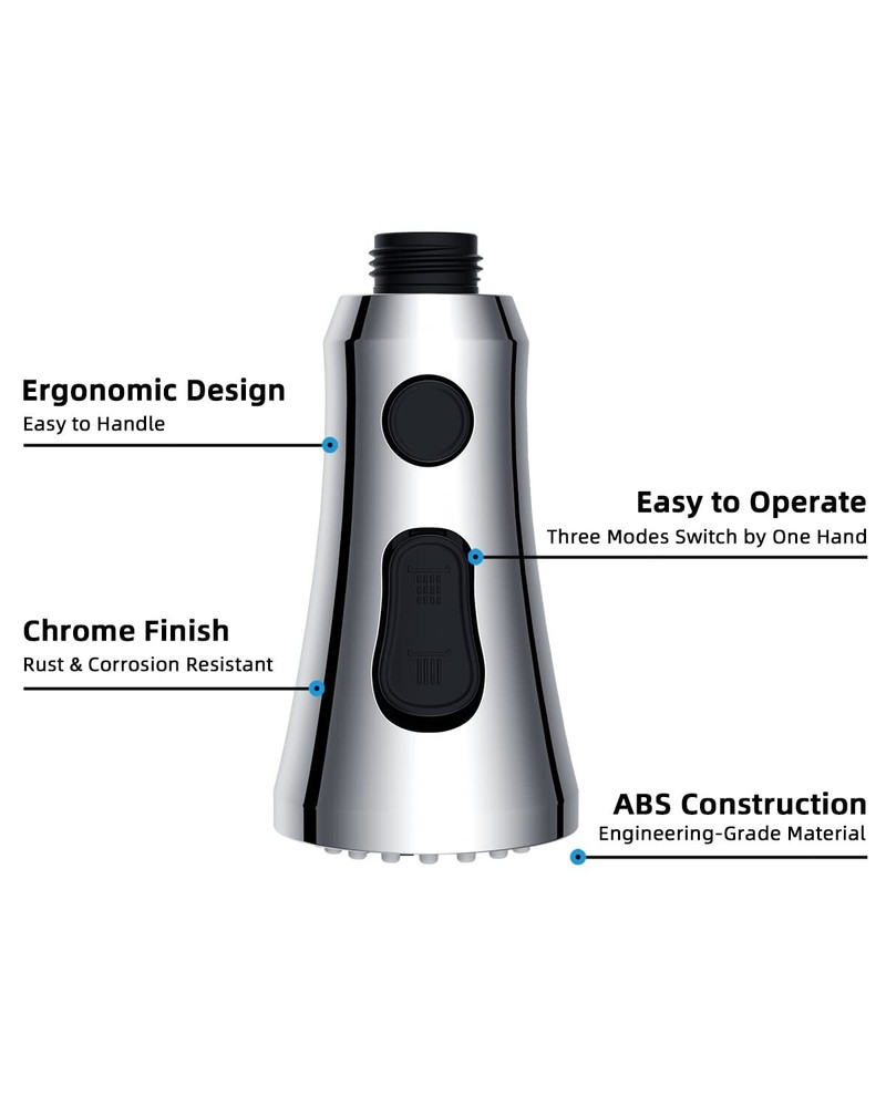 Hibbent Kitchen Faucet Sprayer Head Replacement - Pull Down Faucet Spray Head