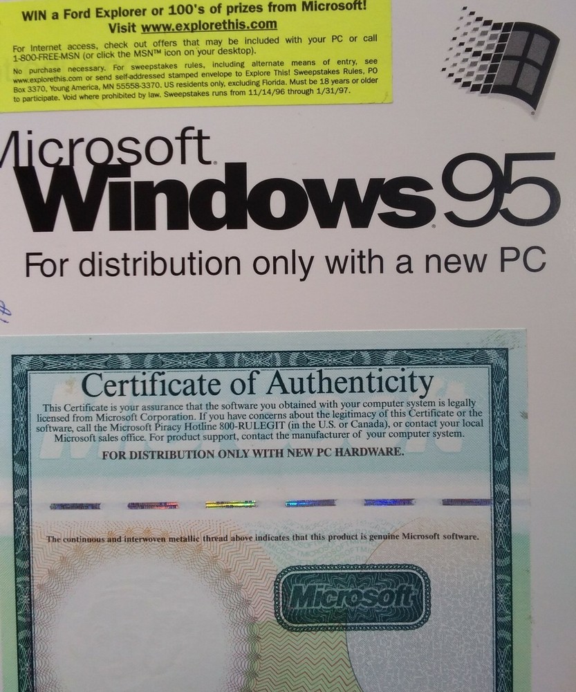 MICROSOFT Introducing Windows 95 Guide Original OEM 1995 Manual Book