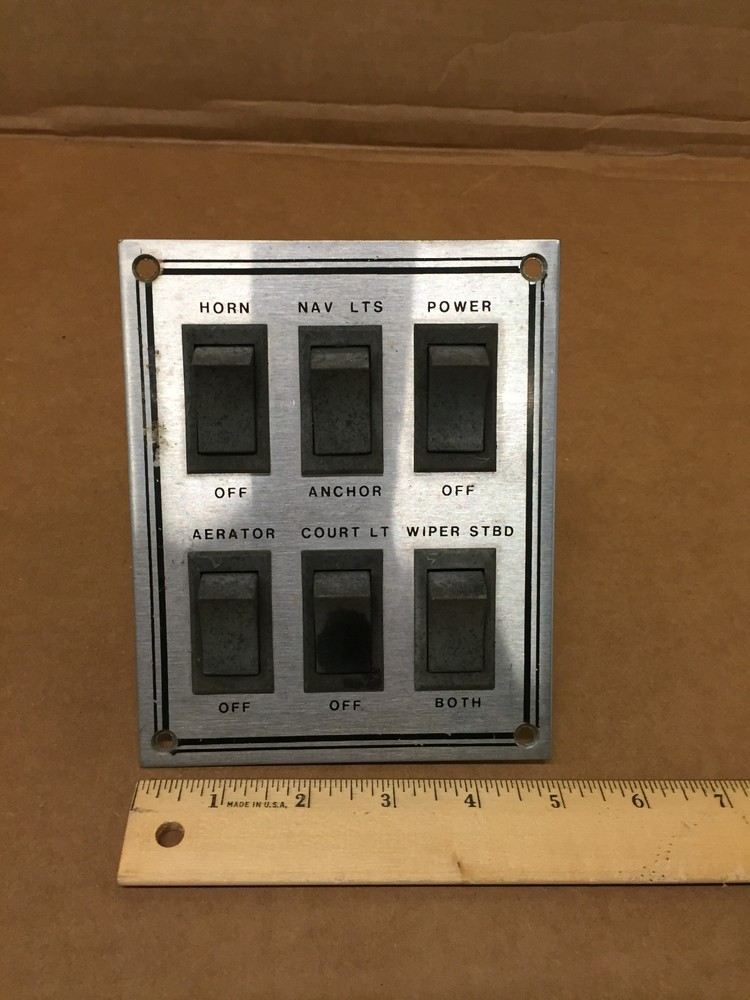 1987 Winner Boat Switch Lights Electrical Panel