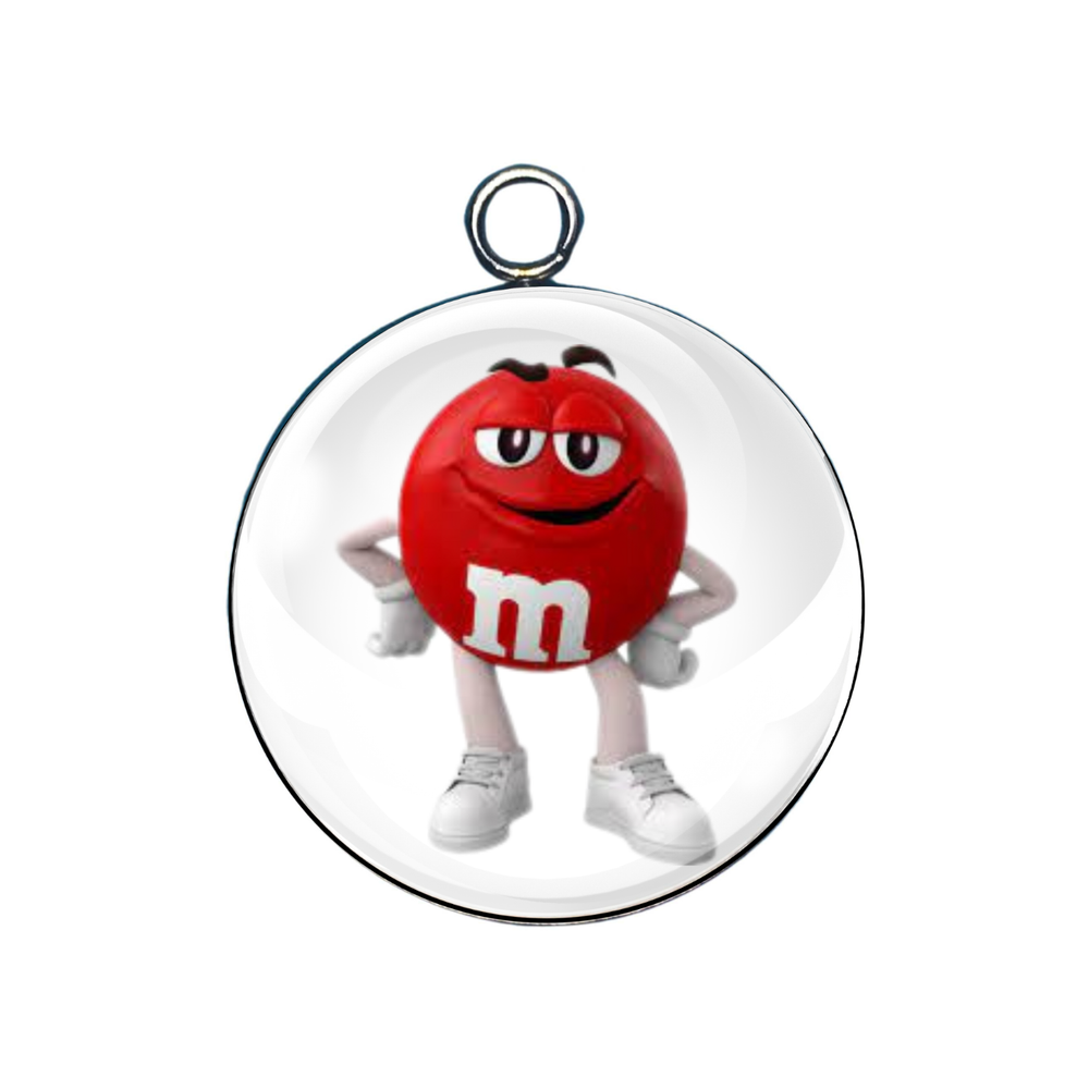 M & M Glass Cabochon Charms