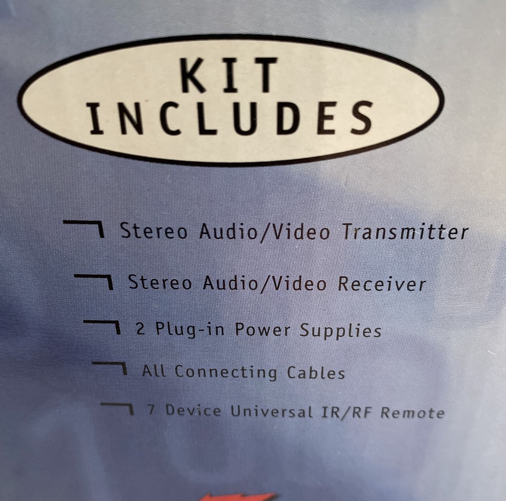 Zenith Wireless Stereo Audio Video Sender Kit NOS Missing Remote