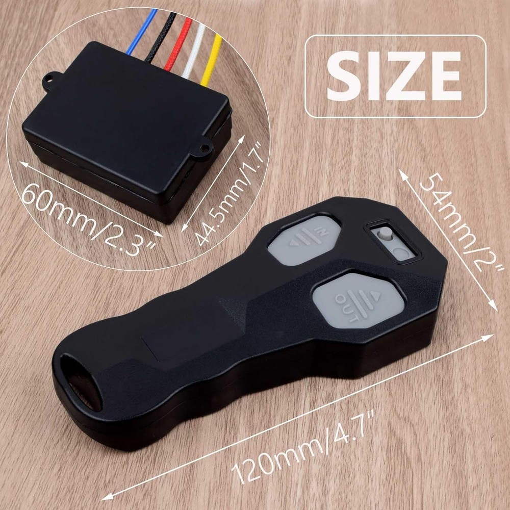 12V Wireless Winch Remote Control 2 Pack Universal Mini 5 Wire Control Winch wit
