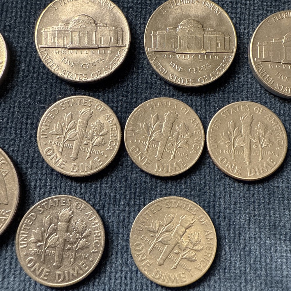 10 USA Silver Coins bundle 1966 - 1977