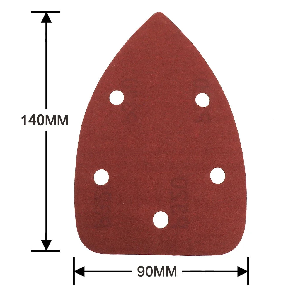 20pcs Self-adhesive Sandpaper Triangle 5 holes Delta SanderHook Loop Sandpaper D