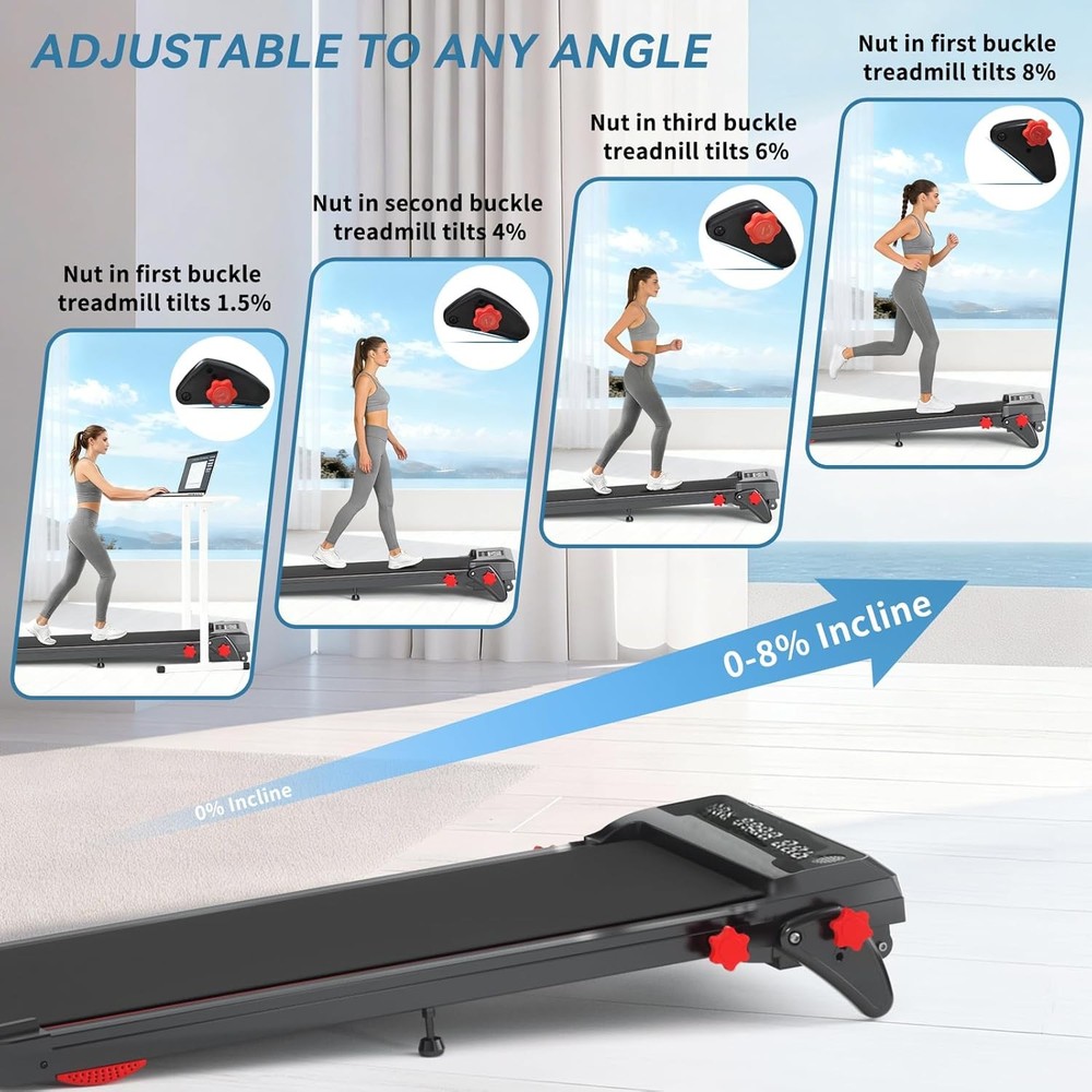 Walking Pad 3 in 1 Handle Bar Incline Hiking Mode Remote Control Led Display