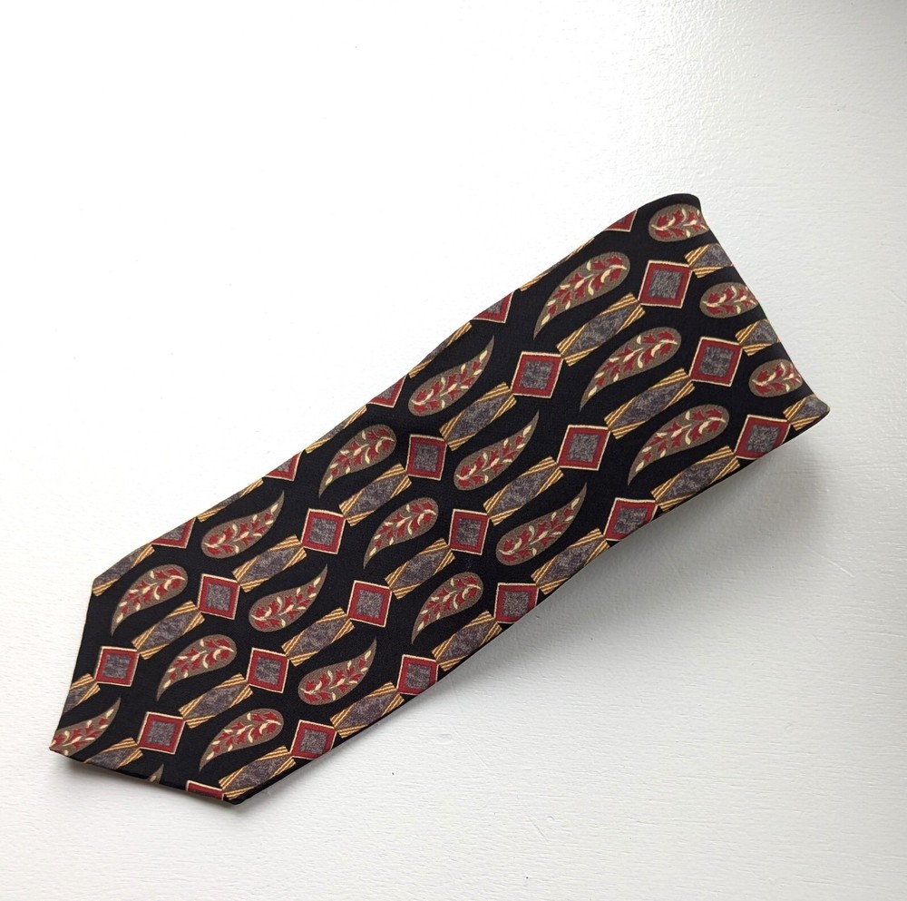 Vintage Bill Blass Geometric Silk Tie