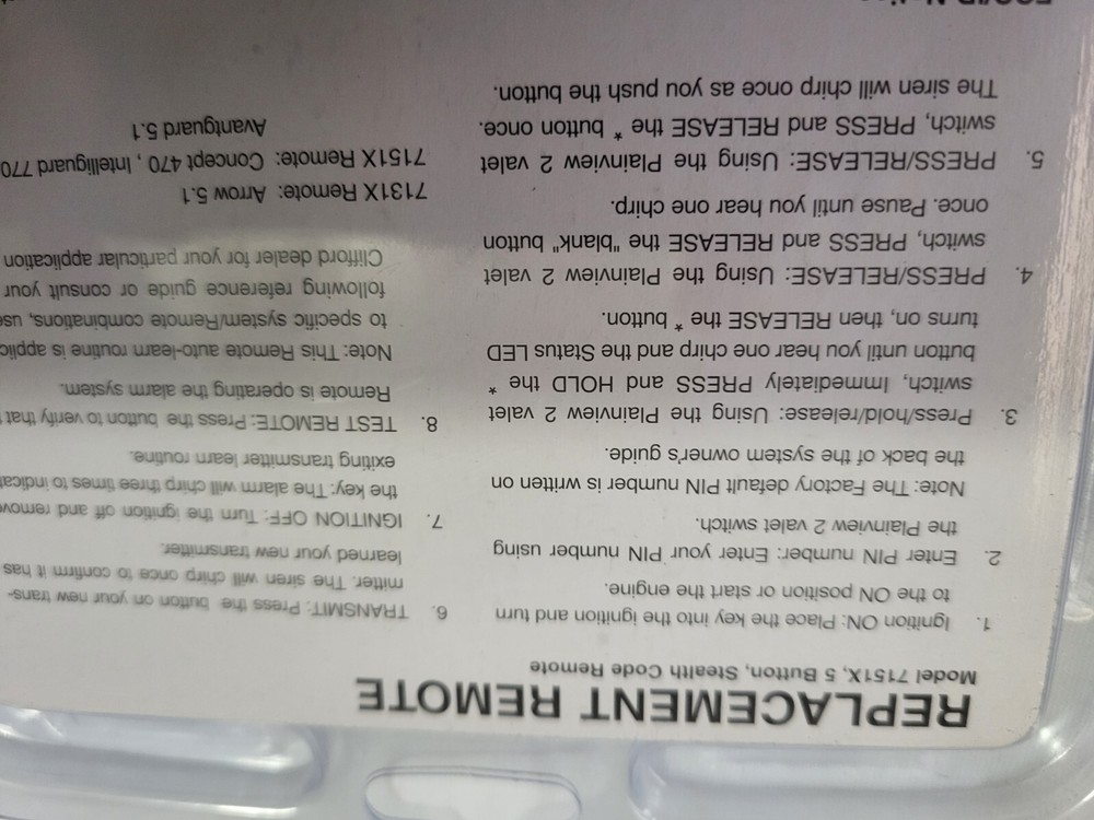 Clifford G5 Remote Control