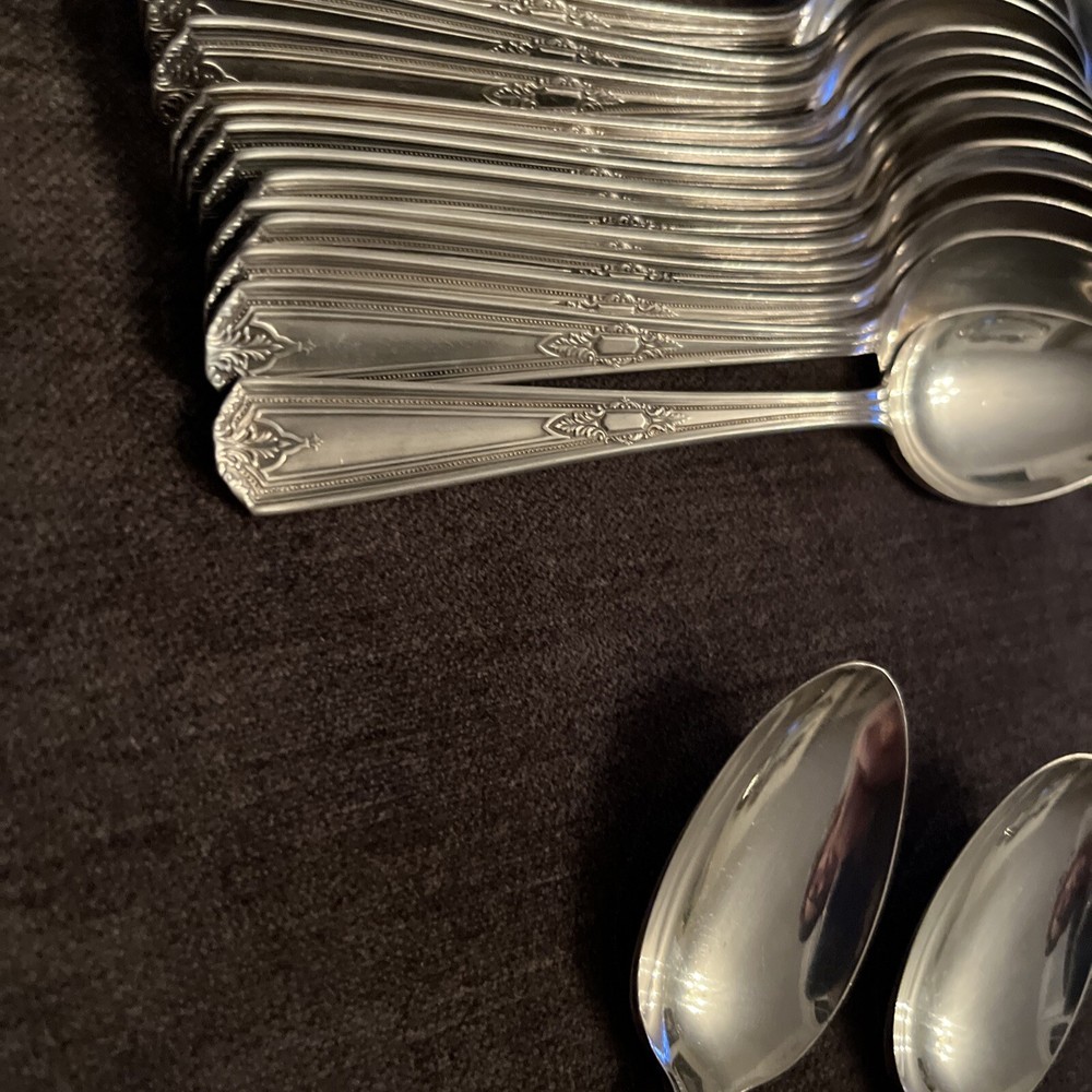 2 R&B Rogers & Bros LYRIC Pattern Silverplate Flatware 6” TEASPOONS 14 Ava
