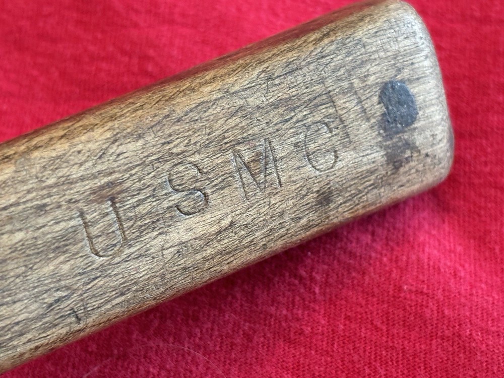 CUSTOM USMC KNIFE FROM FILE & SCHRADE HS-1 SHARPENER - ORIGINAL SHEATH