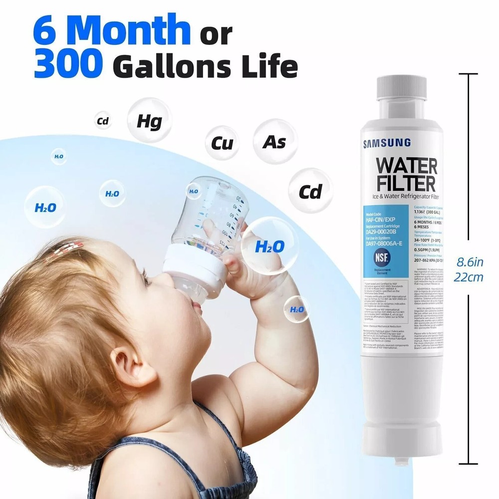 2 Pack Samsung DA29-00020B HAF-CIN/EXP Replacement Refrigerator Water Filter