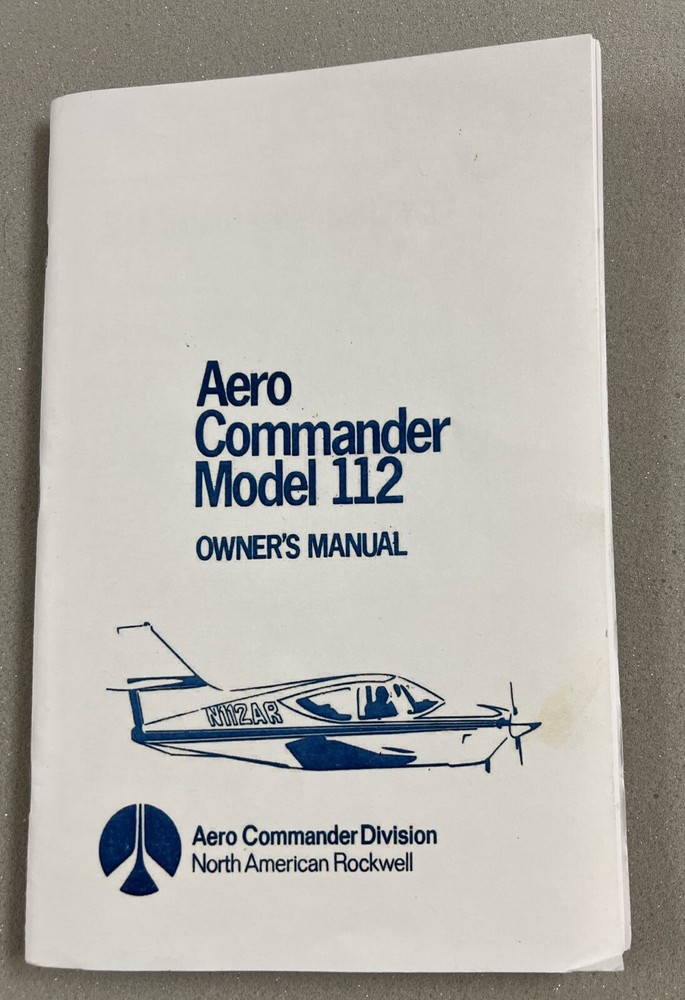 Aero Commander Model 112 Owner's Manual & Emergency Procedures-Original