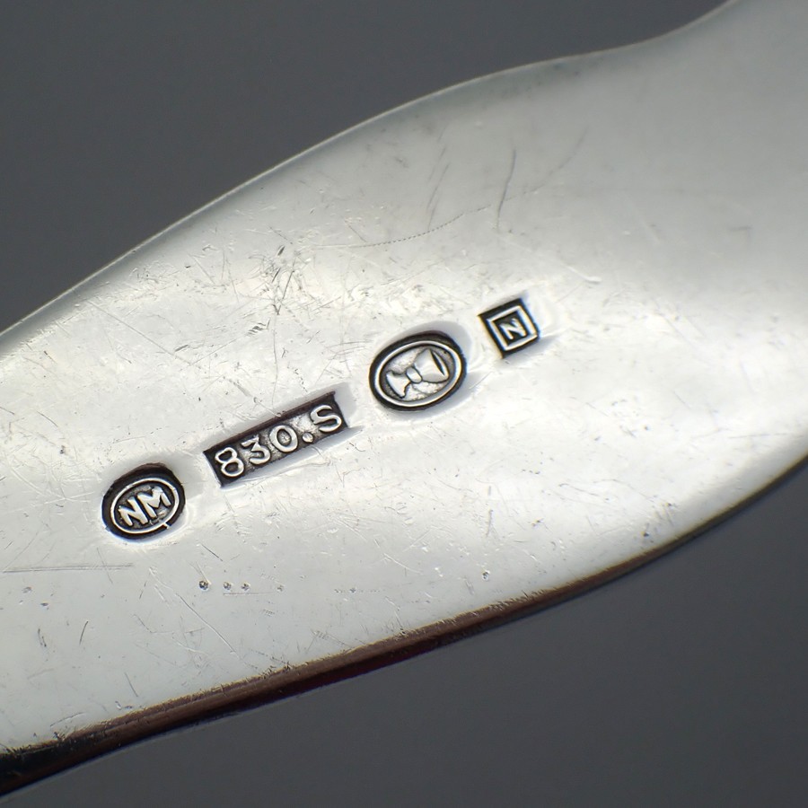 Norge 1945 Figural Serving Spoon 830 Silver TH Marthinsen