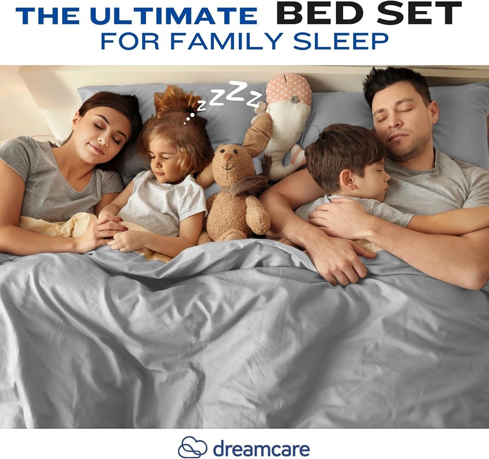 4-Piece Queen Sheet Set - Extra Deep Pocket, Cooling Microfiber Bedding
