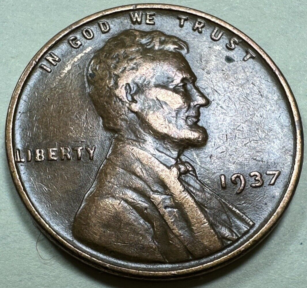 1937 1C Lincoln Cent WHEAT PENNY 3218N