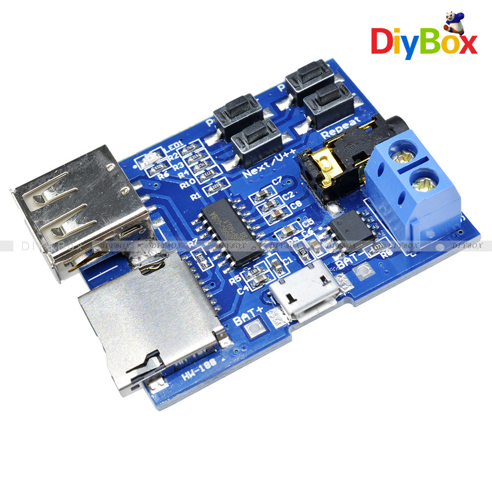 TF card U disk MP3 Format decoder board amplifier decoding audio Player module D