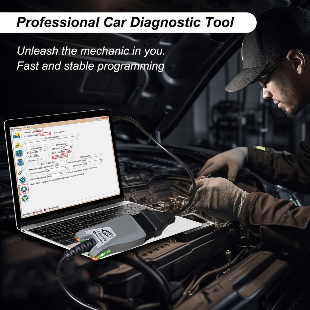 FS USB FORScan OBD2 Adapter for HS/MS-CAN Auto Switch Diagnostic Scanner Tool