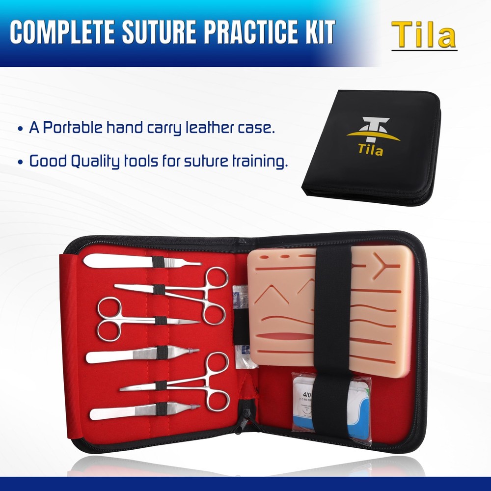 Suture Training Kit for Students – Educational Suturing Practice Set with Sil...