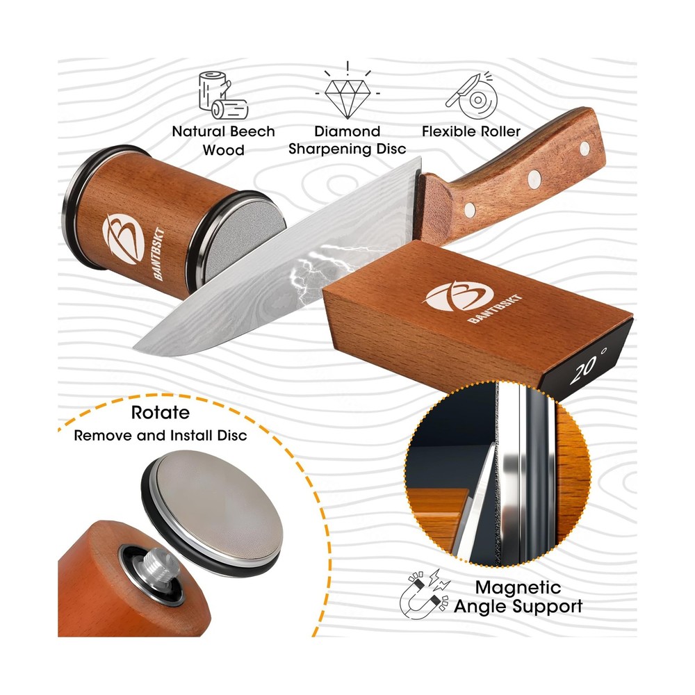 Rolling Knife Sharpener Kit, Kitchen Knife Sharpener Set, Knife... FAST USA SHIP