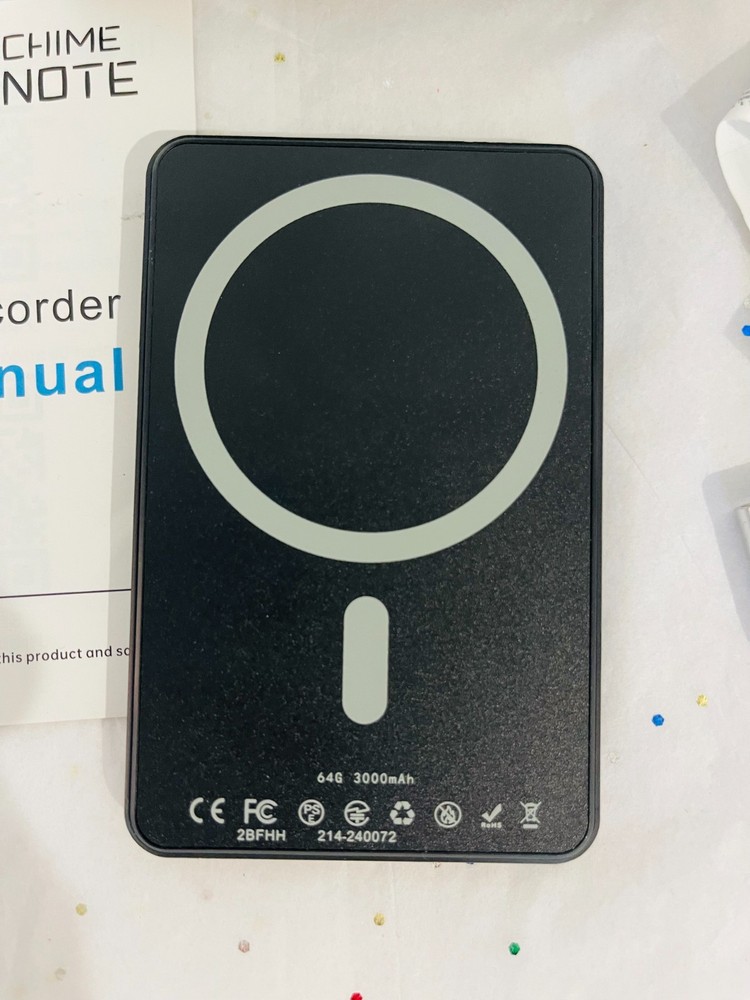 Chime Note X 64G ChatGPT Empowered AI Voice Recorder W/ Charging Function