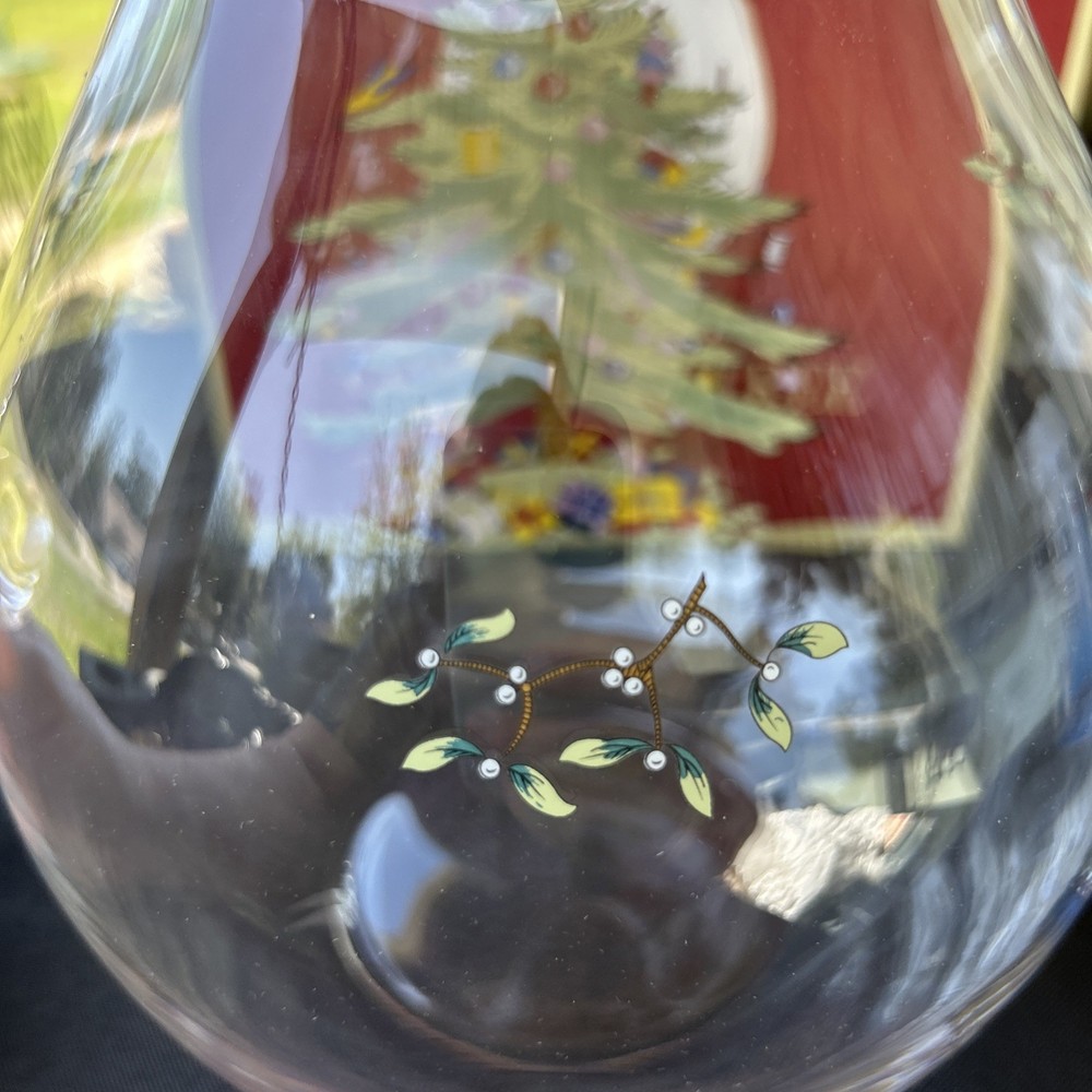 Spode Christmas Tree Glass Pitcher with Handle, 96oz., NEW!