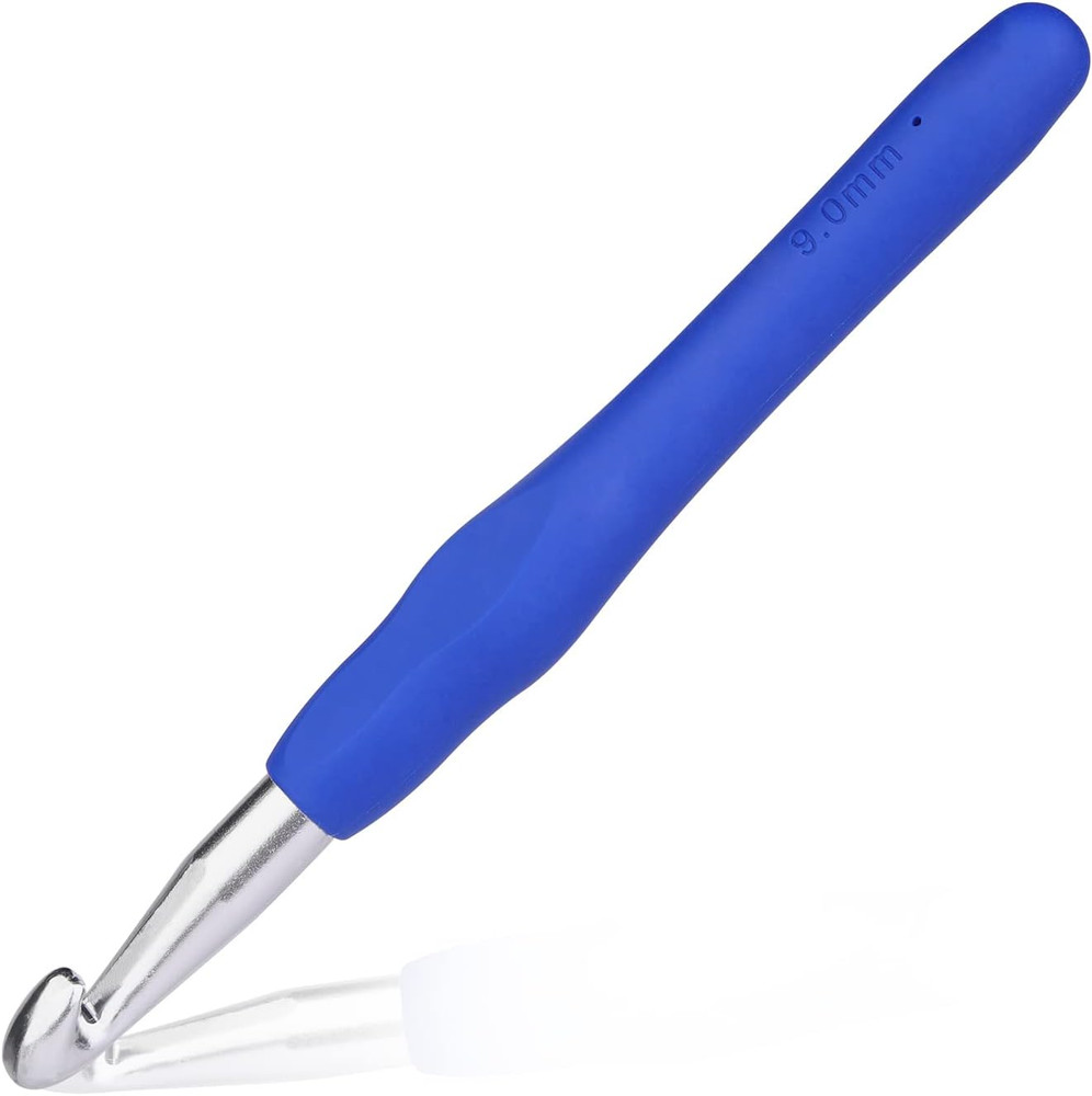 9 Mm Crochet Hook, Ergonomic Handle for Arthritic Hands, Extra Long Knitting Nee