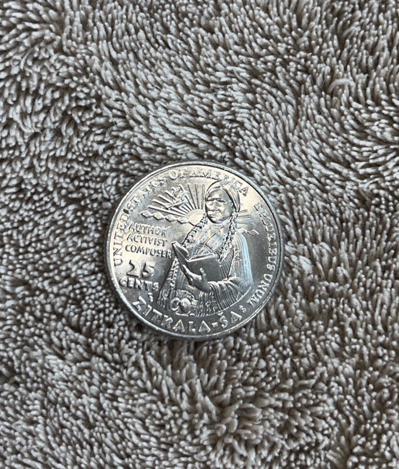 2024 P Zitkala-Sa Quarter, 'IN COD WE TRUST' Error and dd errors on reverse