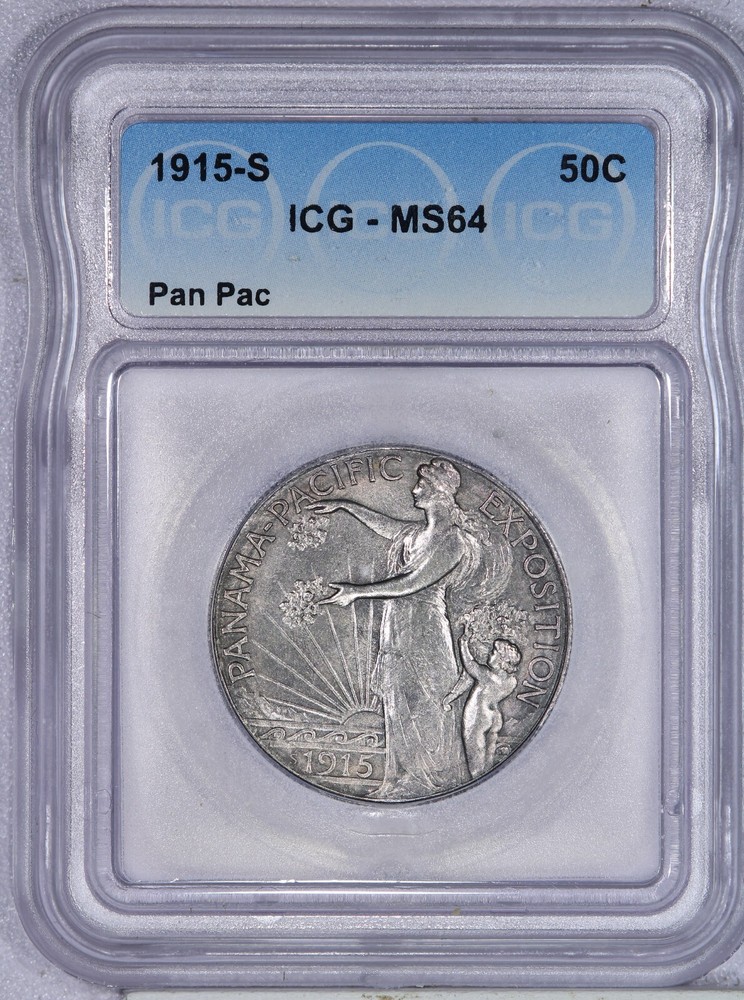 1915-S Panama Pacific Half Dollar 50c ICG MS64