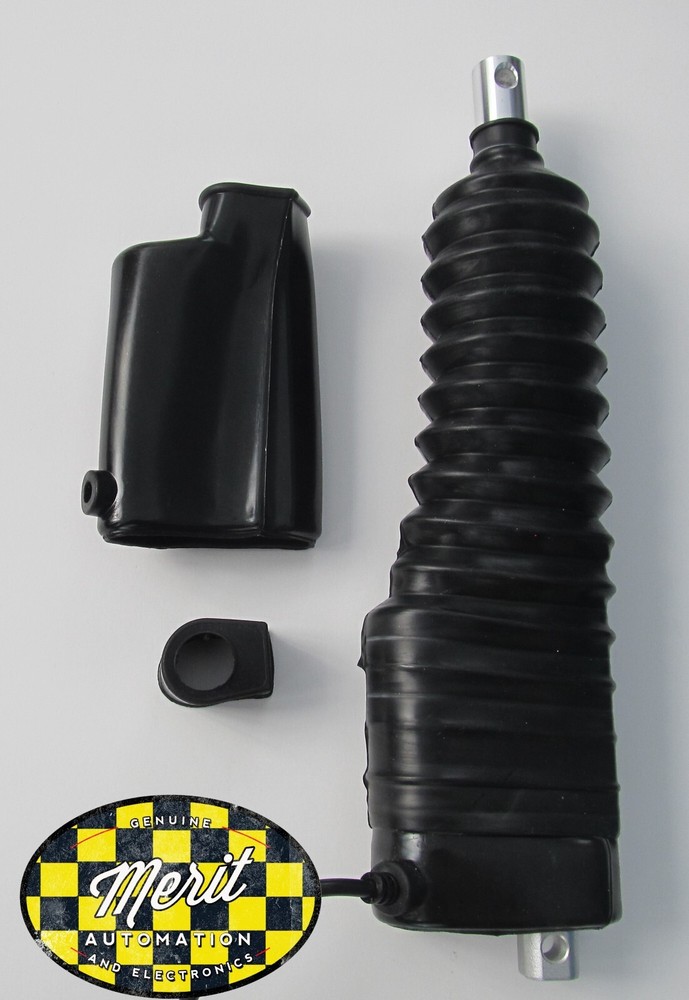 Linear Actuator BLACK Rubber Boots MERIT AUTOMATION Universal Fit Rain & Snow