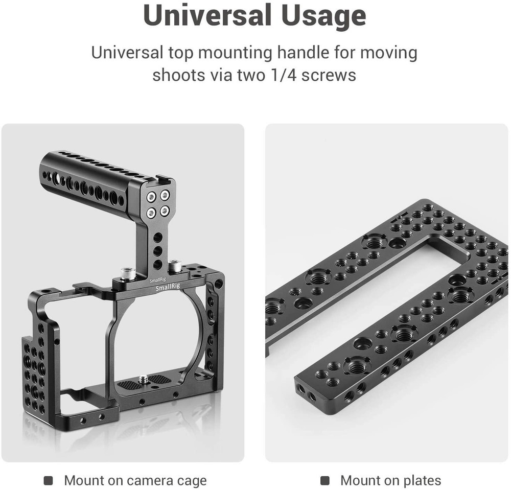 SmallRig Camera Top Handle Grip DSLR Cage Handle with Cold Shoe Mount for Camera
