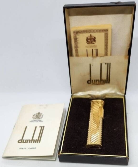Overhauled Dunhill Gas lighter Gold with box