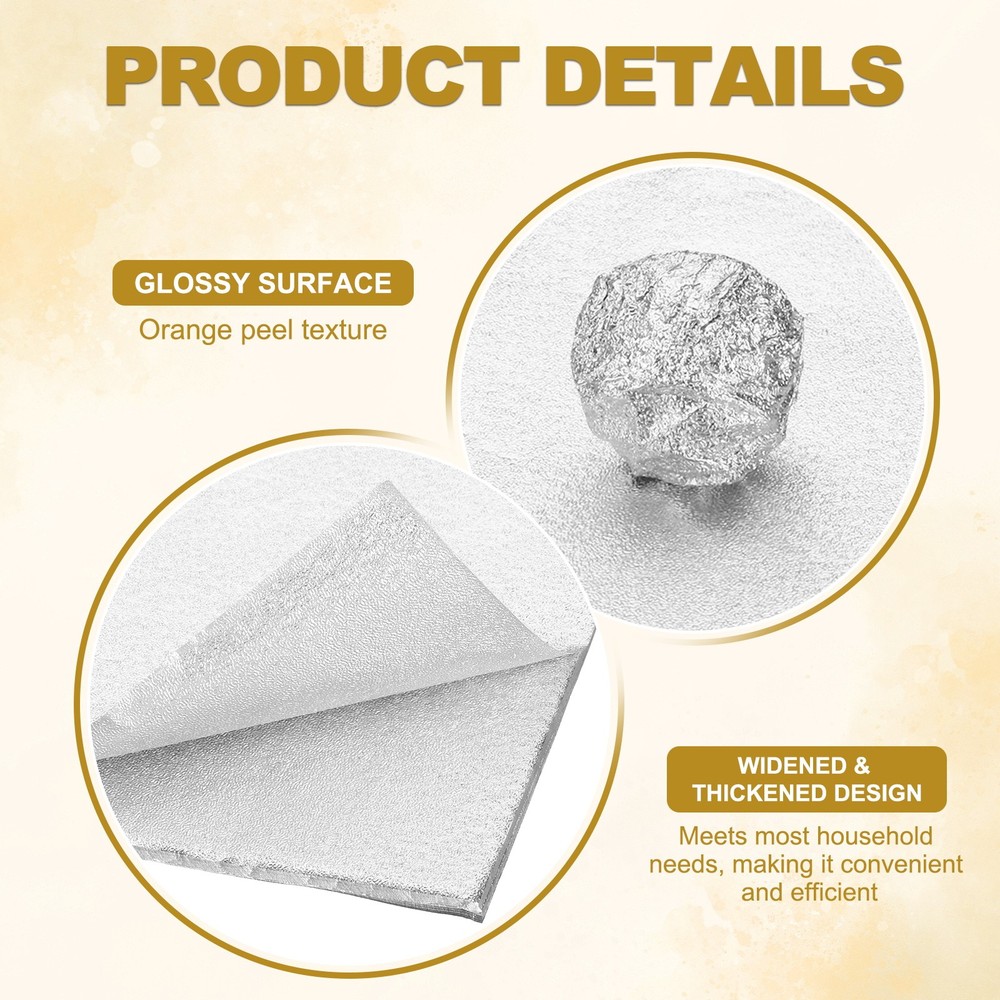 Foil Candy Wrappers 4x4 Inch, 100 Pcs Silver Orange Pattern Paper for Candy