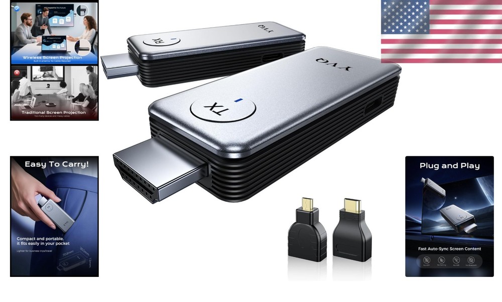 Portable Wireless HDMI Transmitter & Receiver for Streamlining 4K Media Playback
