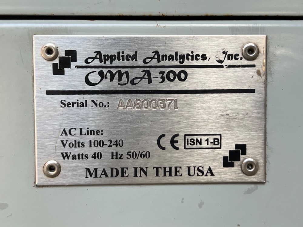 APPLIED ANALYTICS OMA-300 GAS PROCESS ANALYZERS