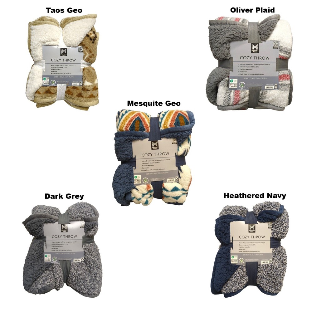 Member's Mark Soft & Warm 100% Polyester Cozy Throw, 60"x72"