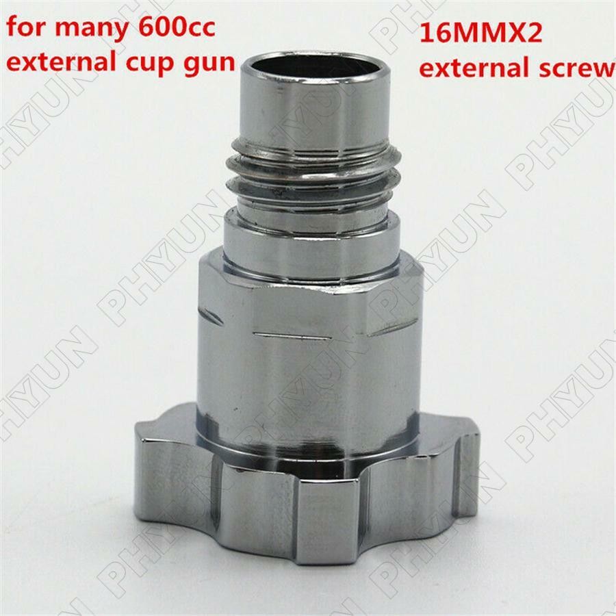600ML Disposable Cup w/M16x2 External Thread Connector For Adapter Spray Gun